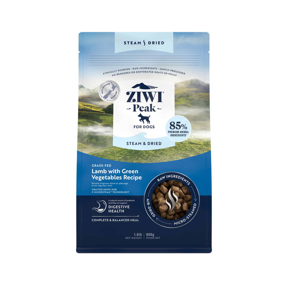 ZIWI Steam Dried Lamb/Vegetbales 1.8 lb
