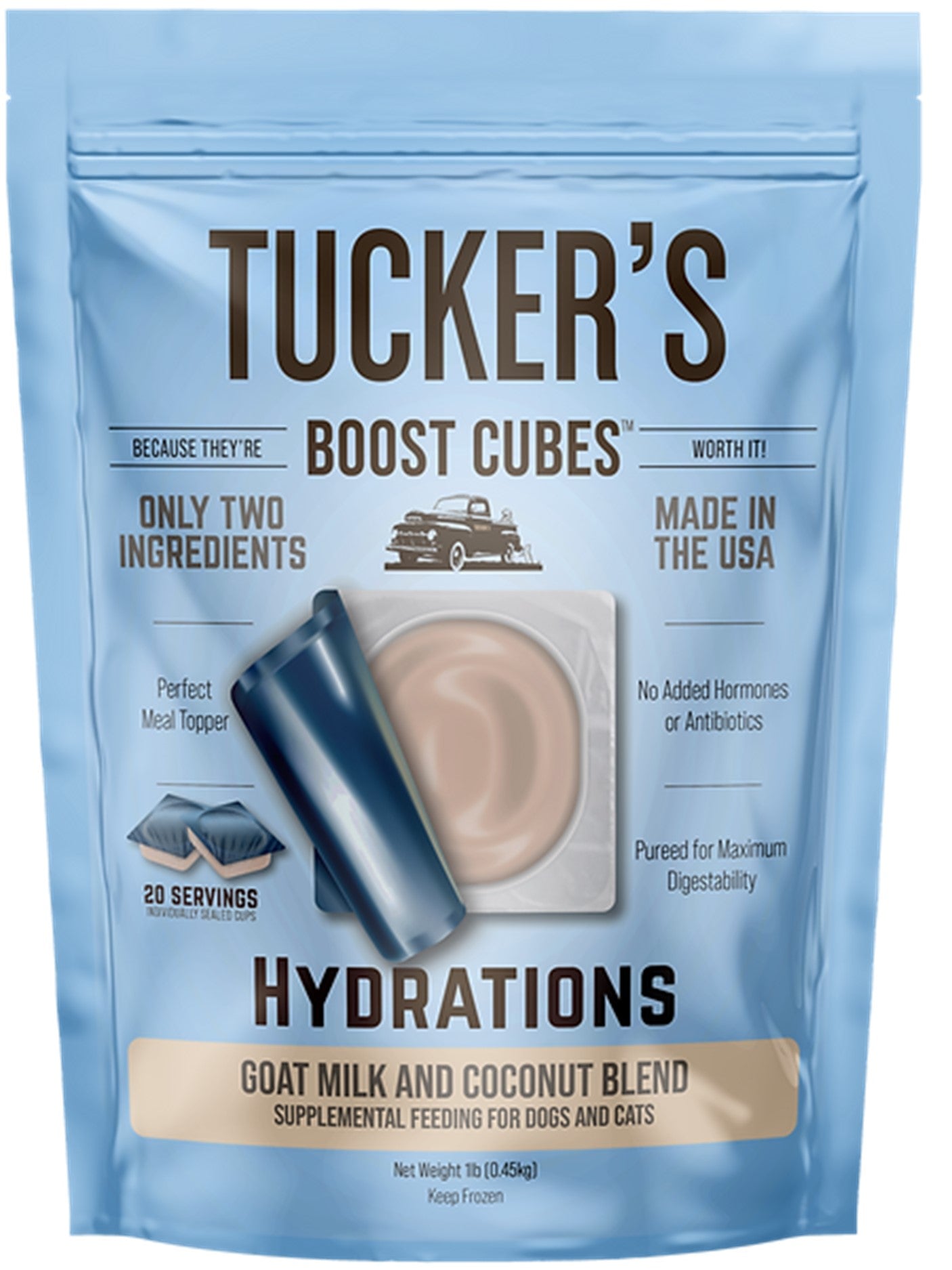 TUCKERS DOG BOOST CUBES GOAT MILK COCONUT FROZEN 1LB