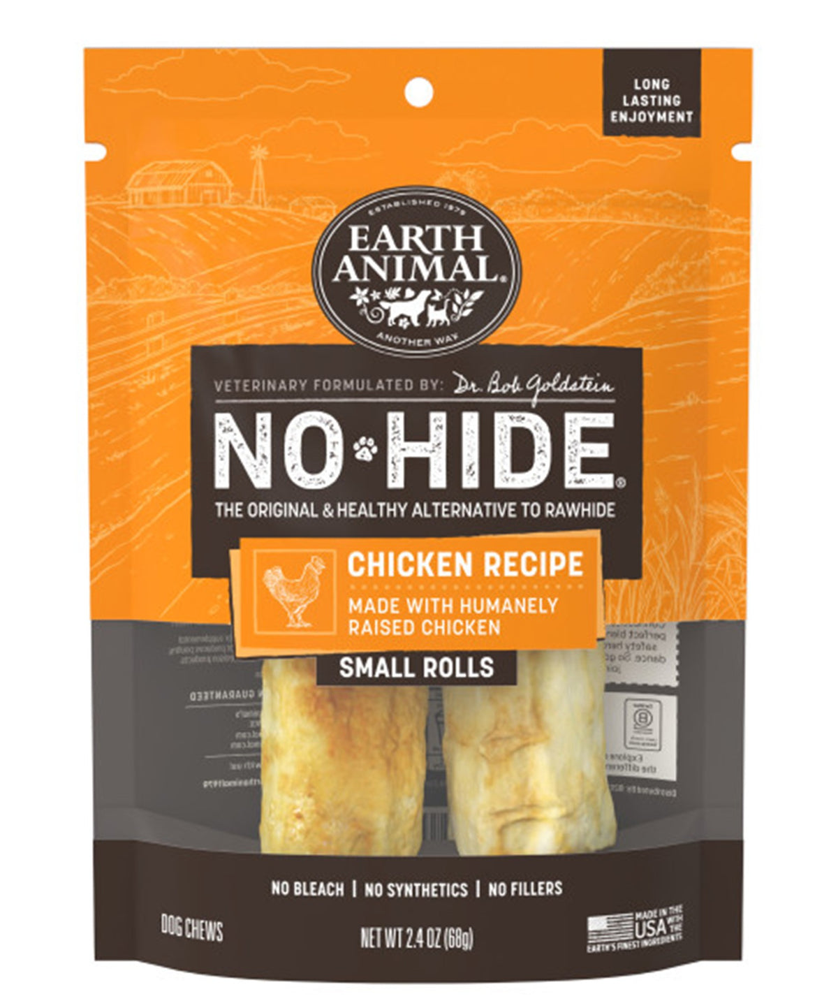 Earth Animal No Hide Chicken 4" 2 Pack