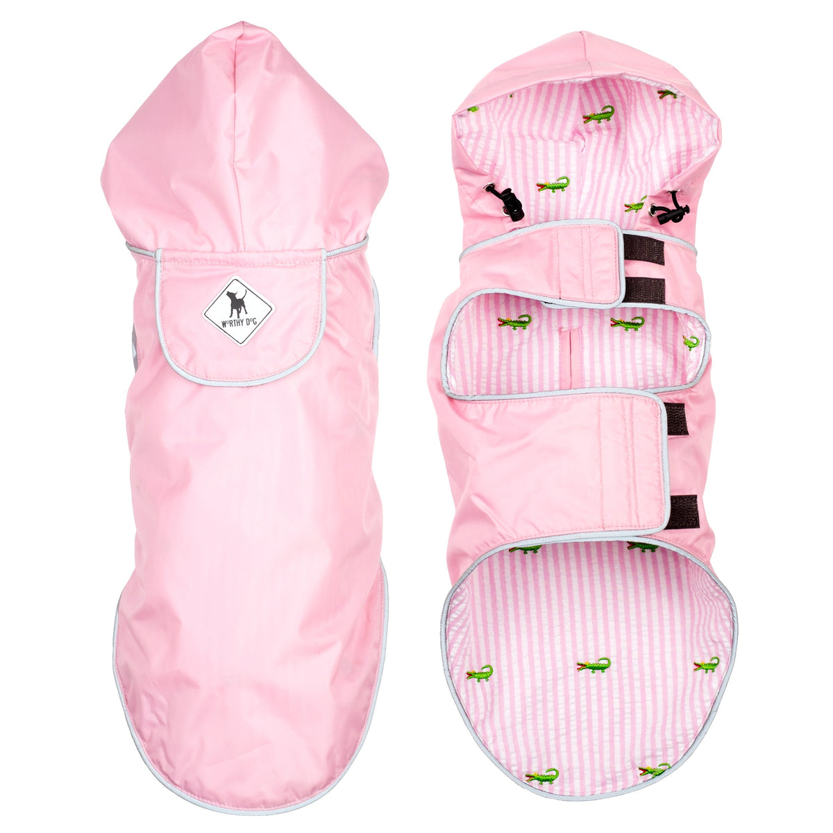 The Worthy Dog Pink Rain Coat XS