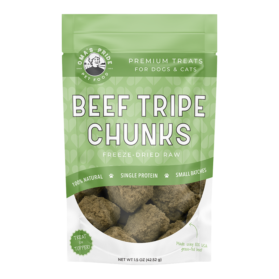 Omas Pride Beef Tripe Chunks 1.5 oz