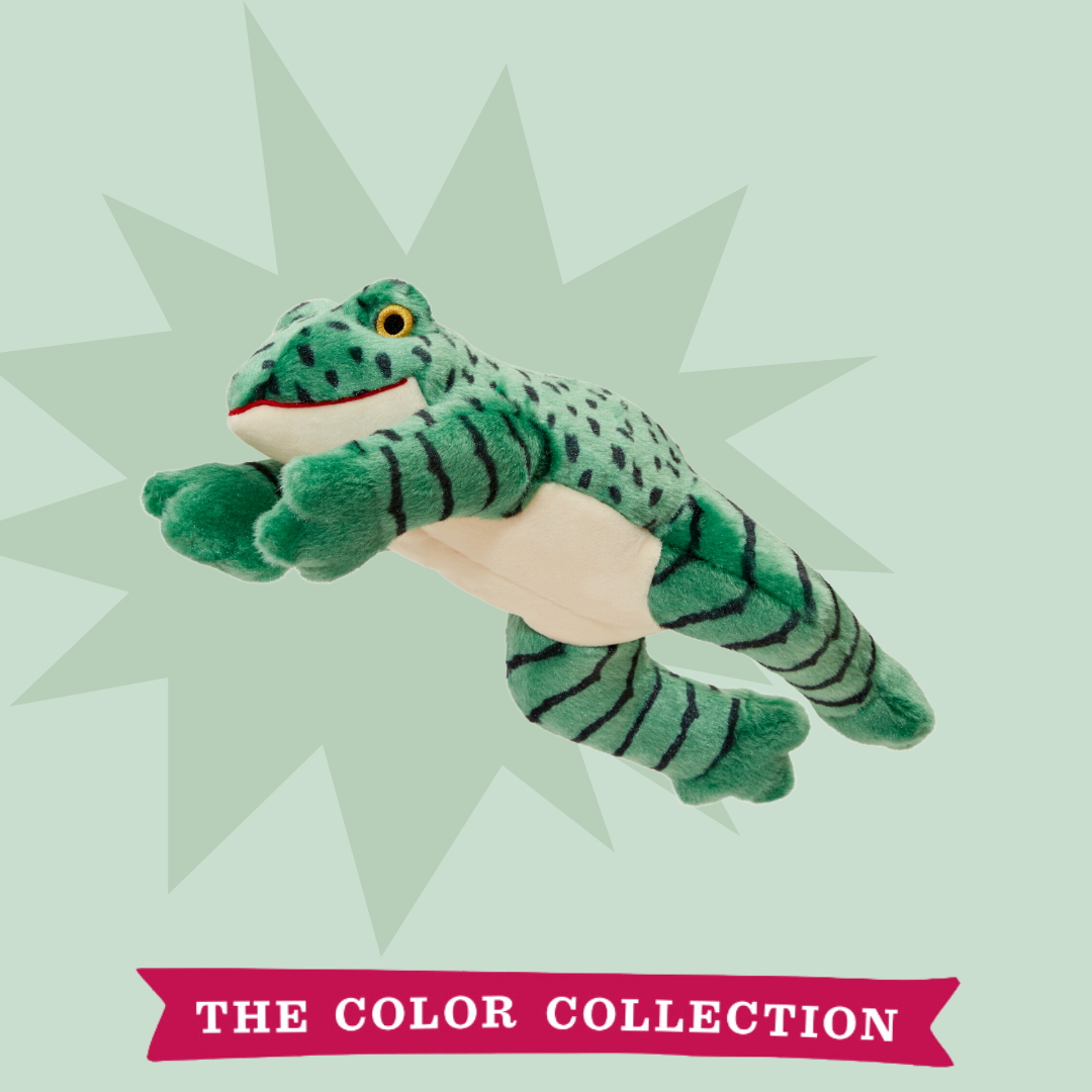 Fluff & Tuff Oliver Frog plush dog toy