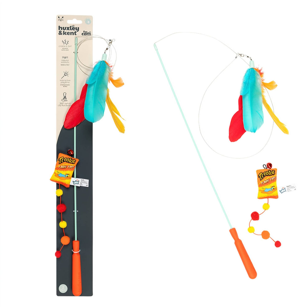 Huxley & Kent Teaser Treatos Snacks Wand Cat Toy