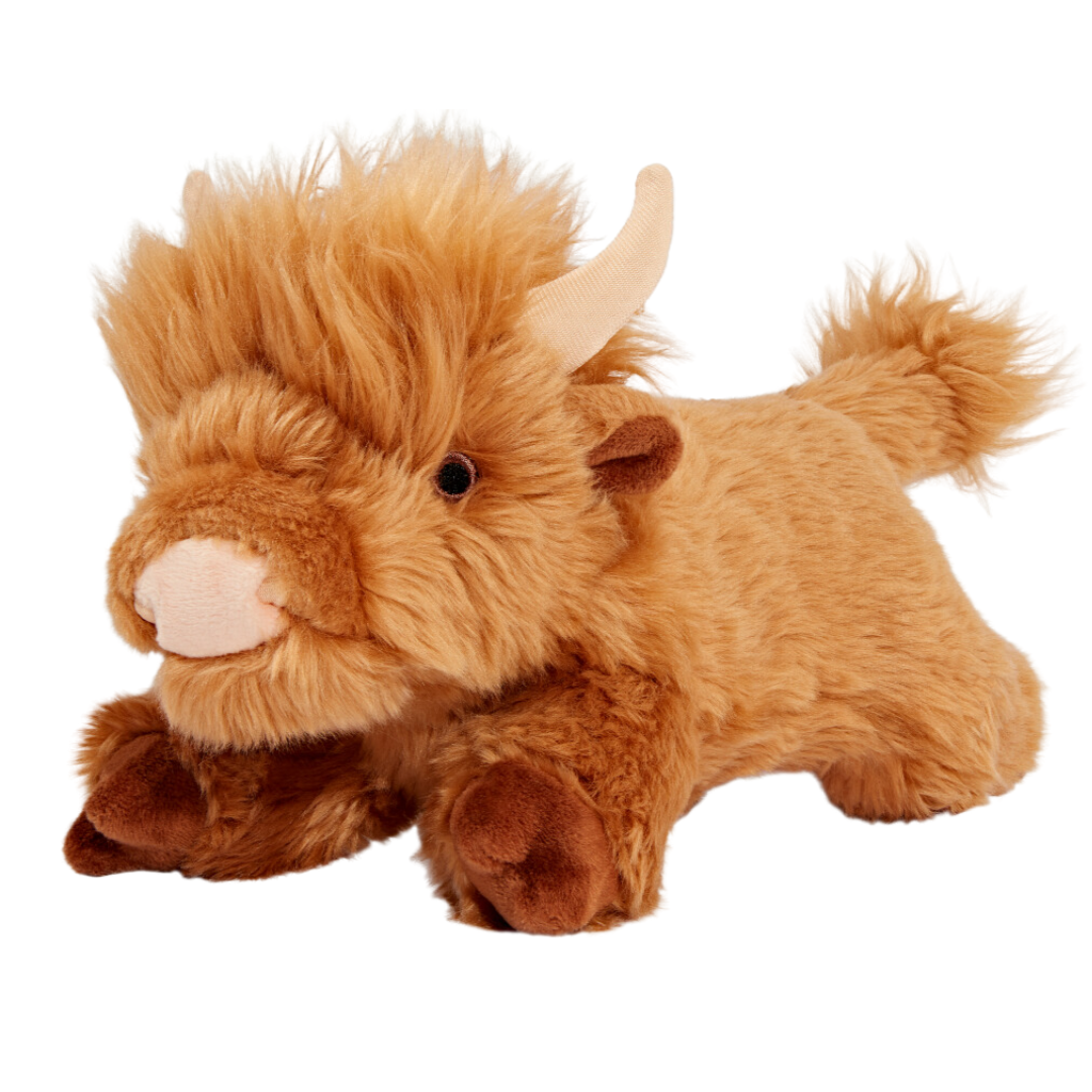 Fluff & Tuff Shaggy The Highland Cow plush dog toy