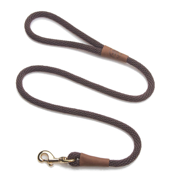 Mendota Snap Leash 1/2x4 Brown