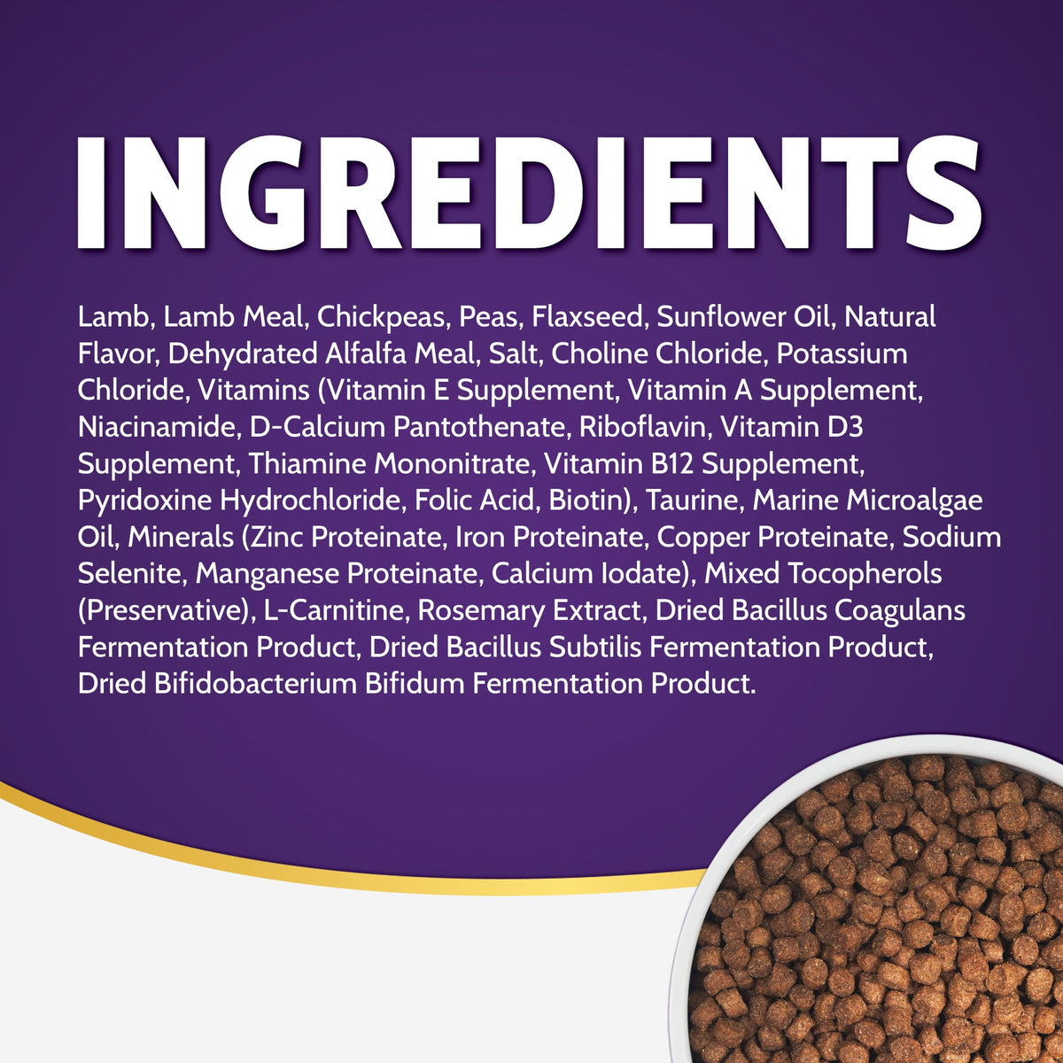 Zignature Lamb Small Bites, ingredients