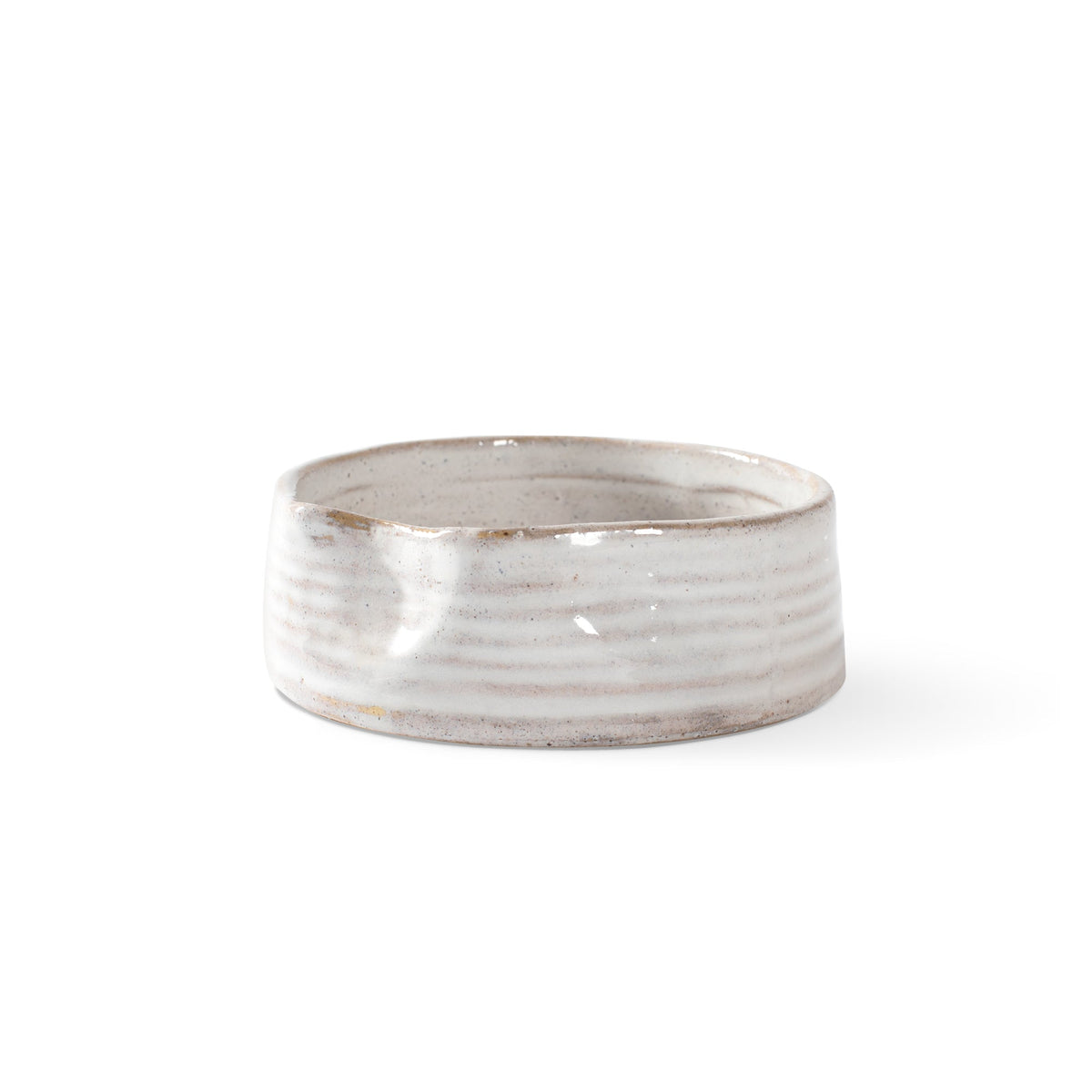 Fringe Ribbed White SM Bowl