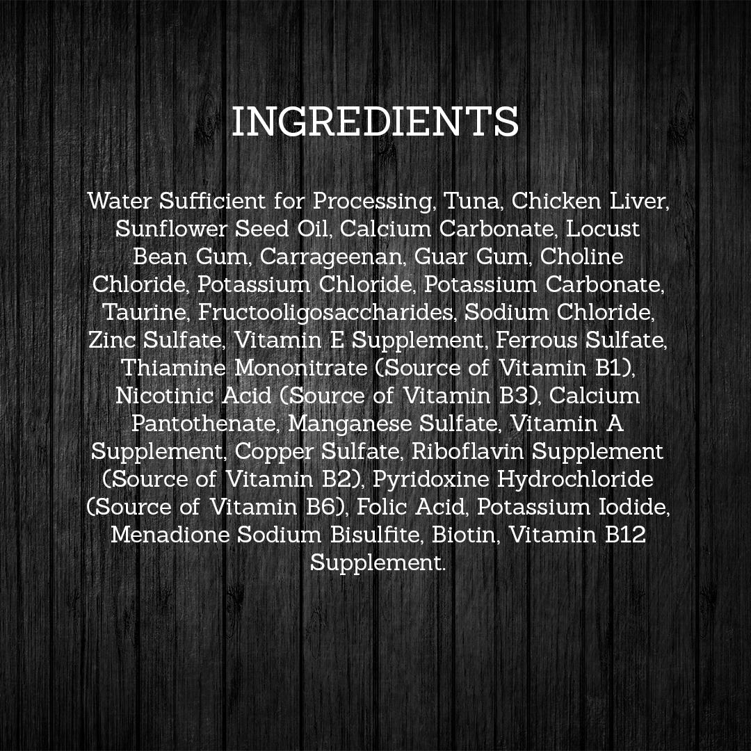 Fussie Cat Premium Tuna & Chicken Liver, ingredients