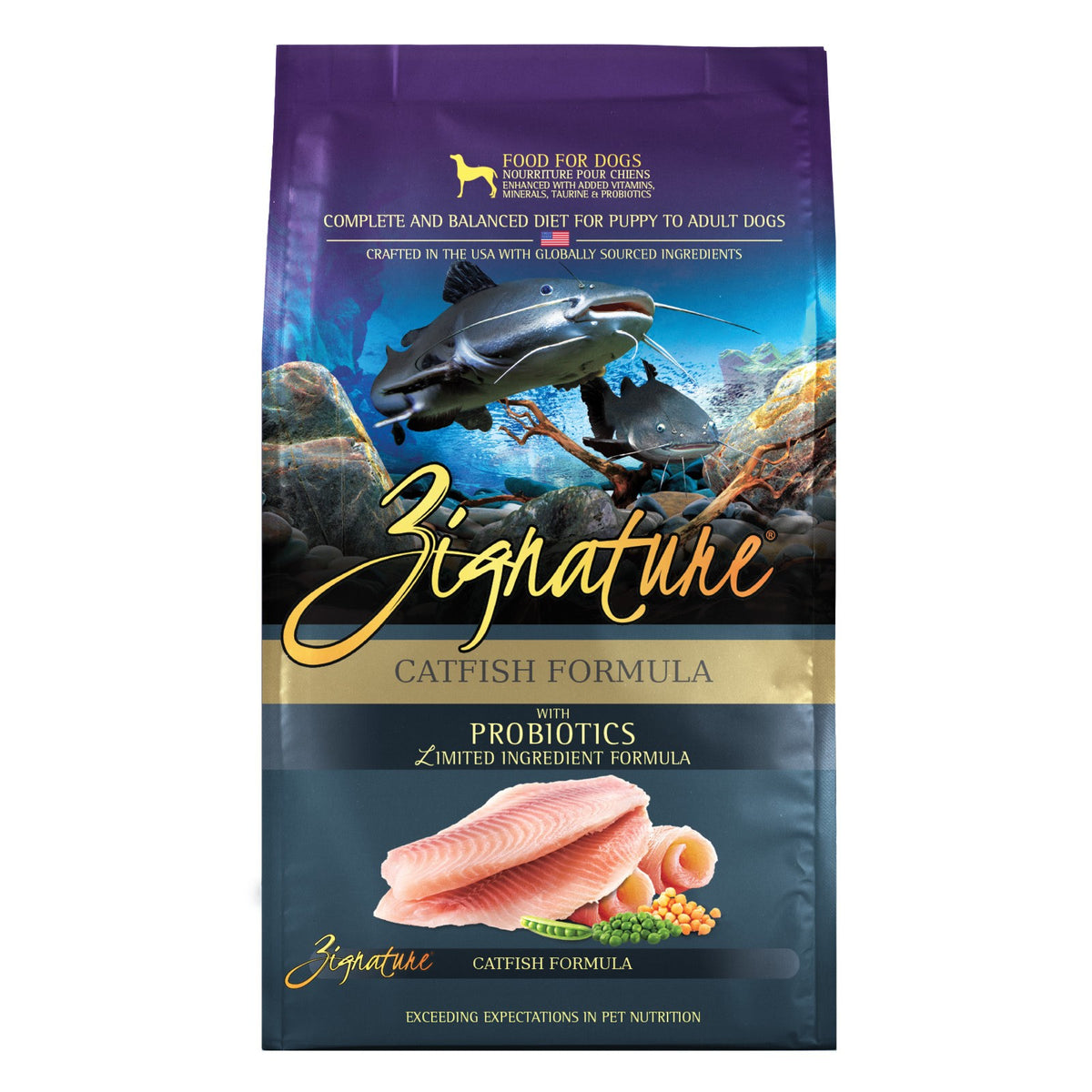 Zignature Catfish 4 lb, front of package
