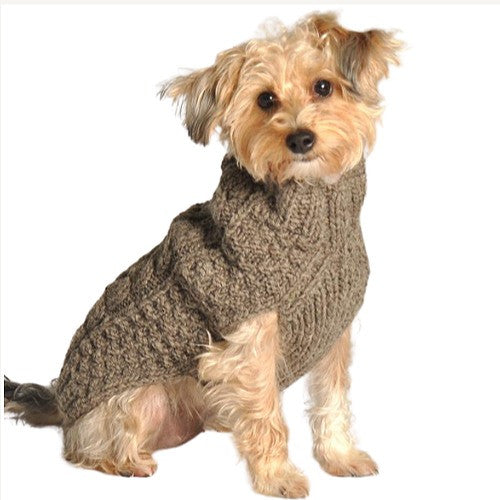 Chilly Dog Grey Cable Knit Sweater