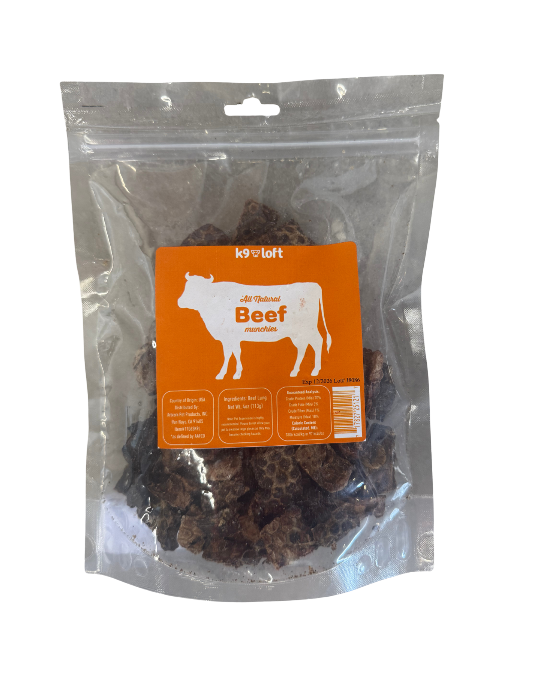 K9 Loft Beef Munchies 4 oz