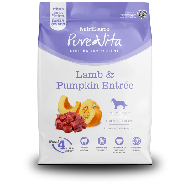 PURE VITA GF LAMB PUMPKIN 25LB