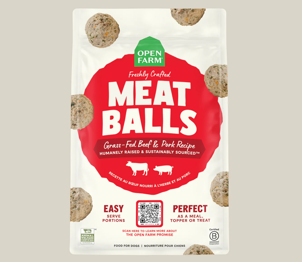 Open Farm Meatballs Pork 36 oz