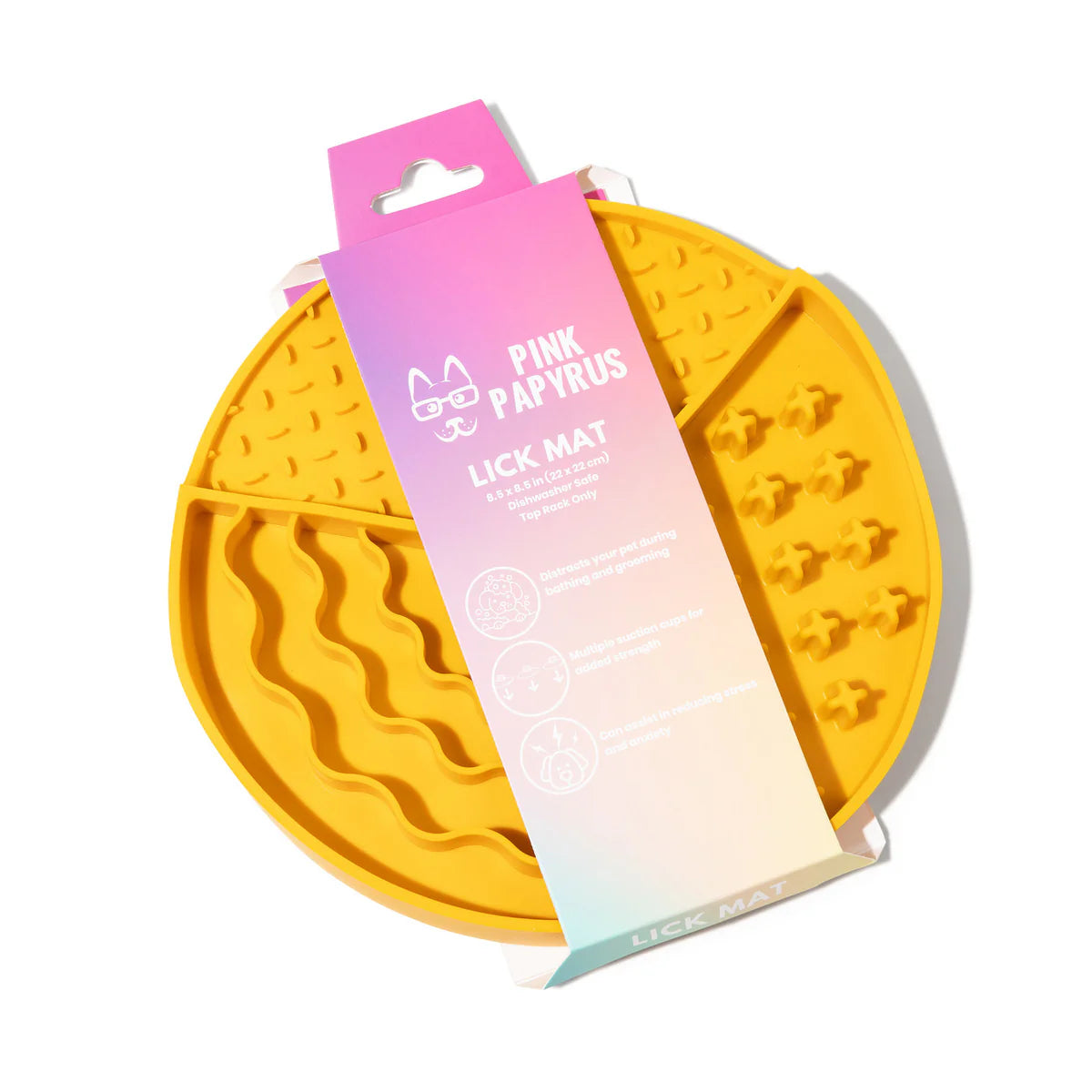 PINK PAPYRUS YELLOW LICK MAT