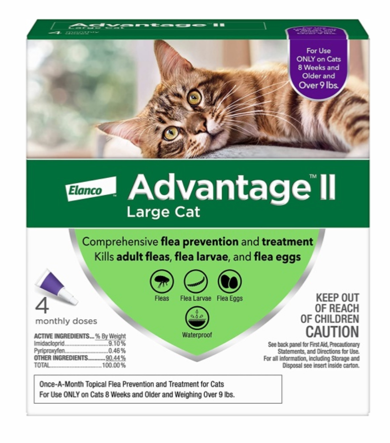 Advantage II 4-Month Treatment 9+LB Cats