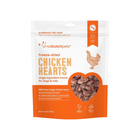 Smallbatch Freeze-Dried Chicken Hearts bag