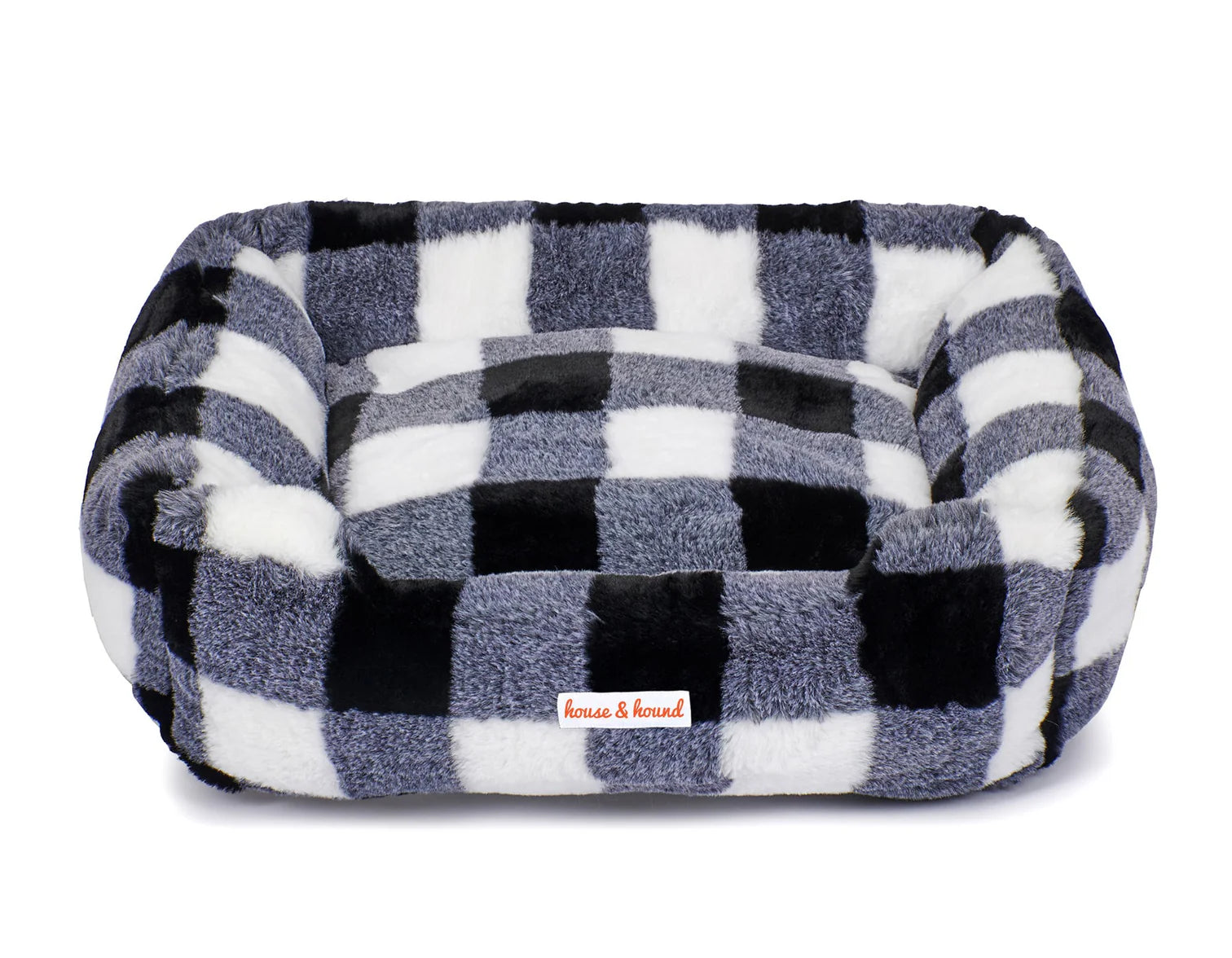 J&B MINK PLAID BED BLK/WHT SMALL