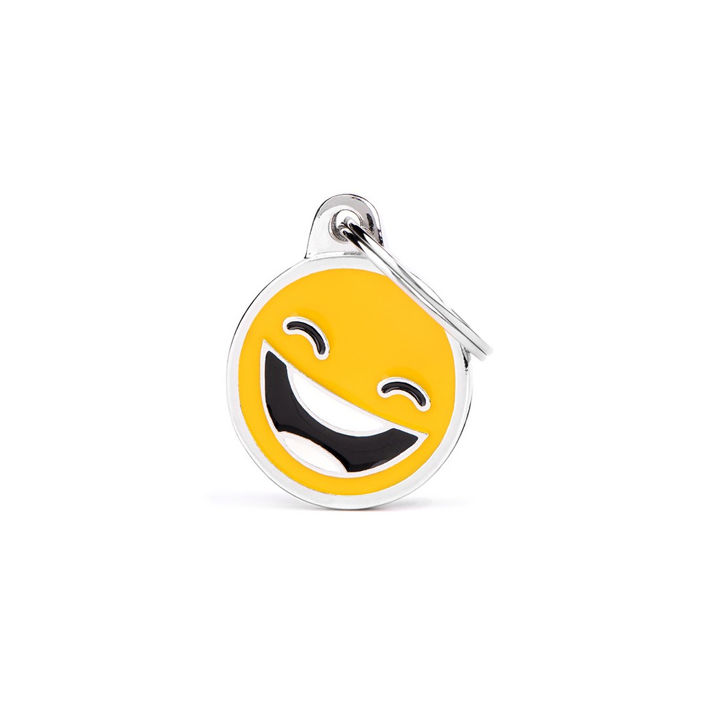 MyFamily charms smile emoji ID tag