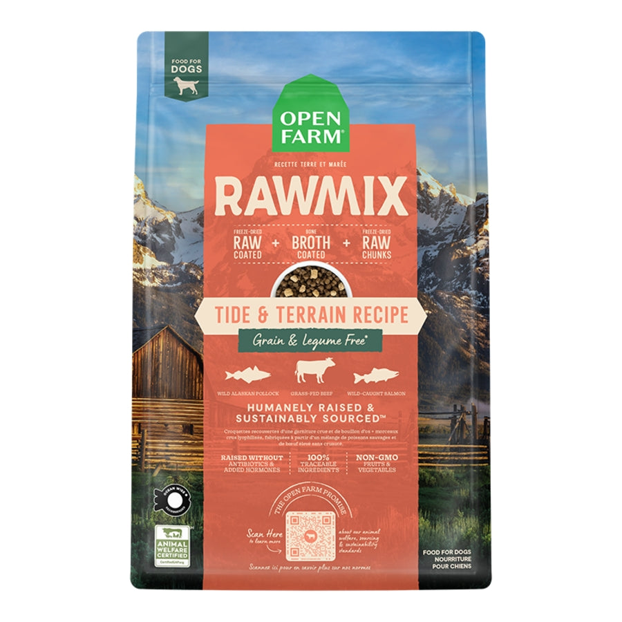 OPEN FARM DOG GRAIN FREE RAWMIX TIDE & TERRAIN 20LBS
