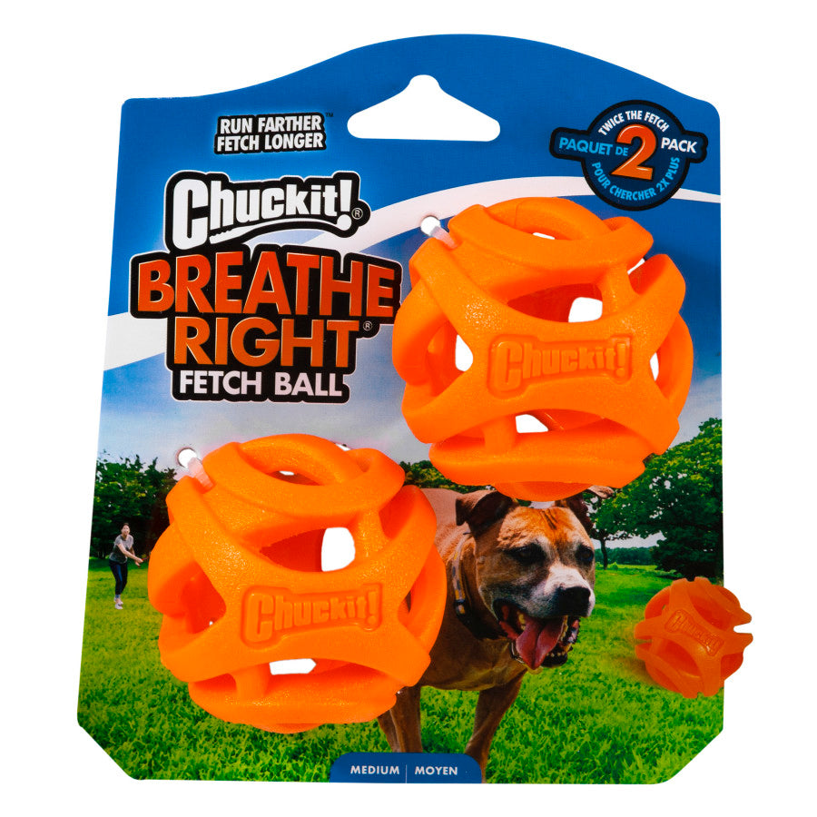 Chuck It Breath Right Fetch Ball 2 pk M