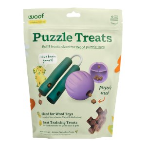WOOF DOG FORAGER PUZZLE TREATS 12OZ
