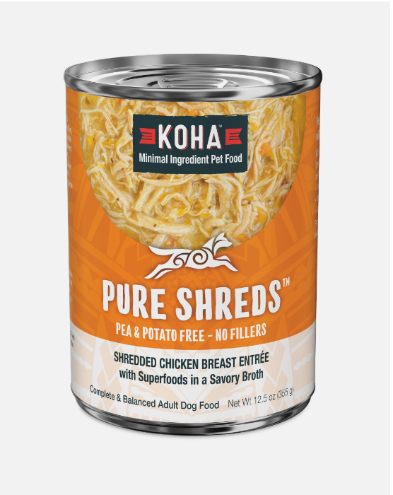 KOHA PURE SHREDS CHICKEN/PUMPKIN 12.5OZ CAN