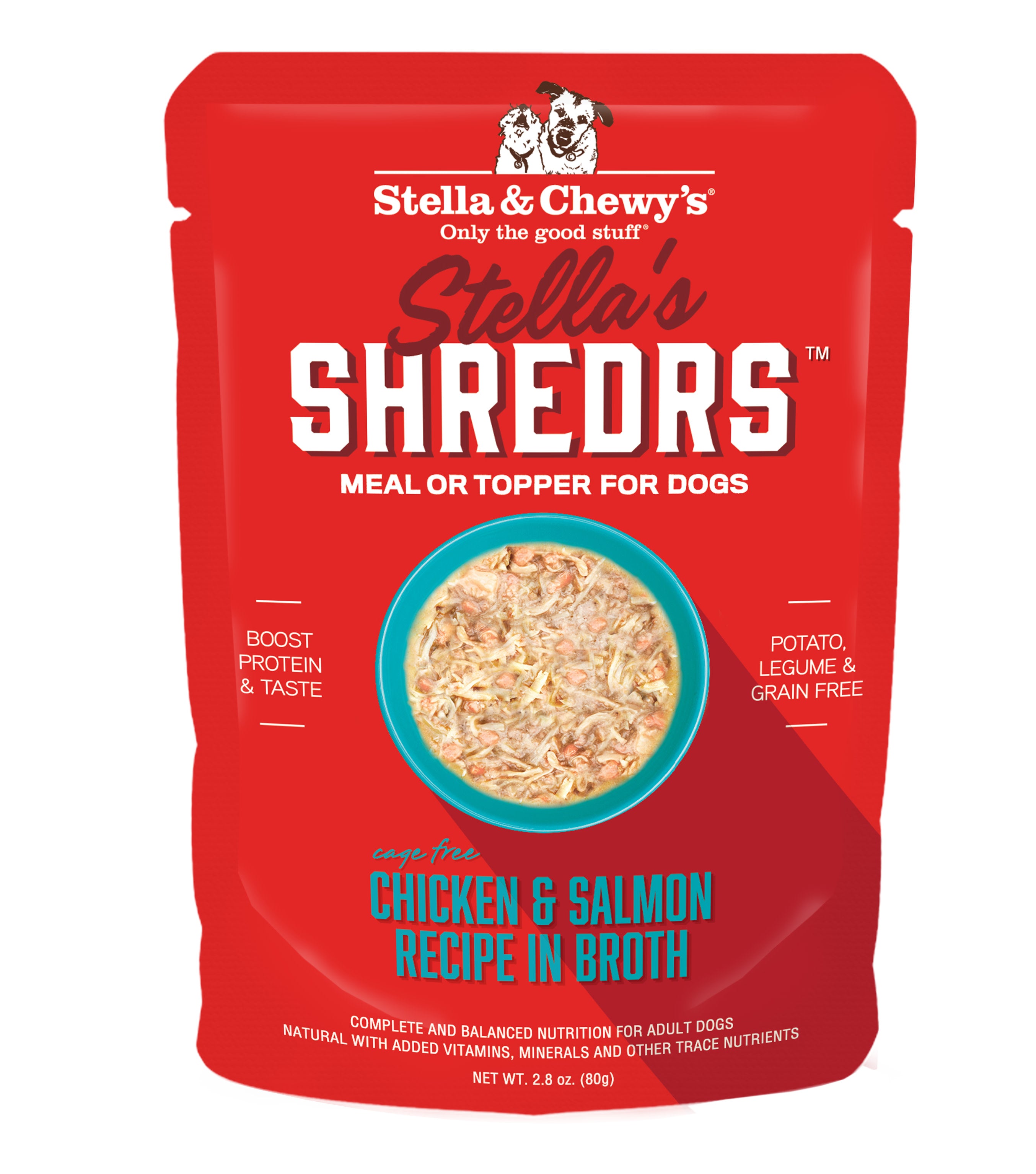 S&C SHREDDERS CHK/SALM POUCH 2.8OZ SINGLE