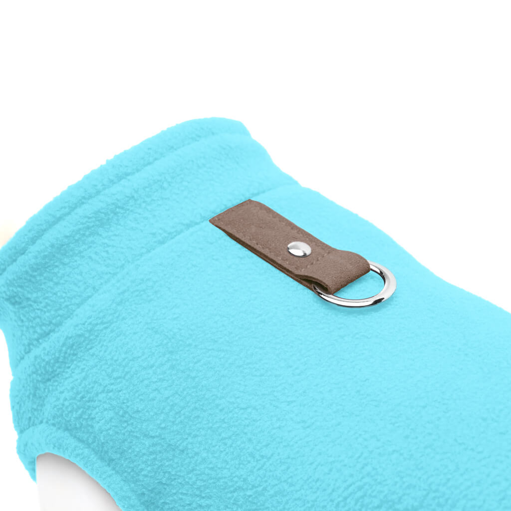 Gooby Fleece Turquoise LRG