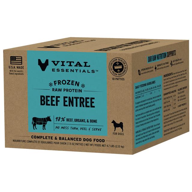 VITAL ESSENTIALS FROZEN BEEF PATTY SINGLE