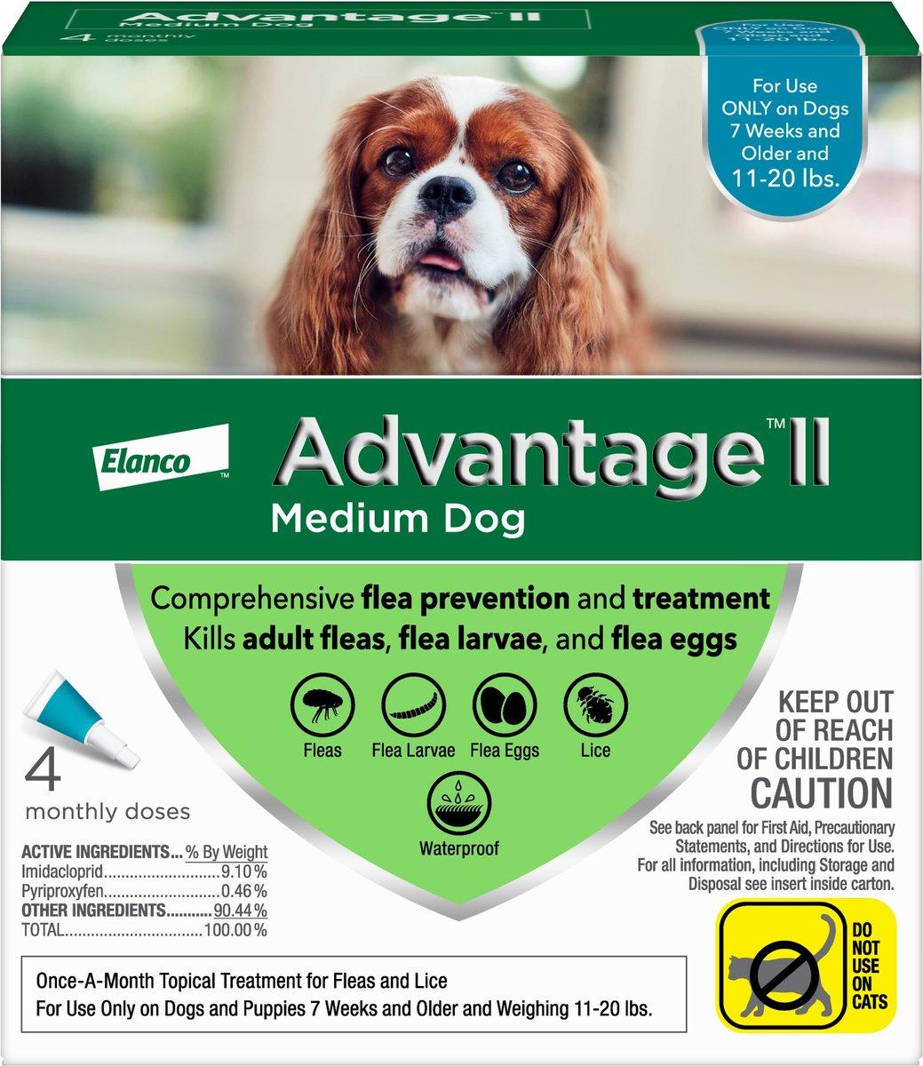 Advantage II 4-Month Treatment 11-20 lb Dogs