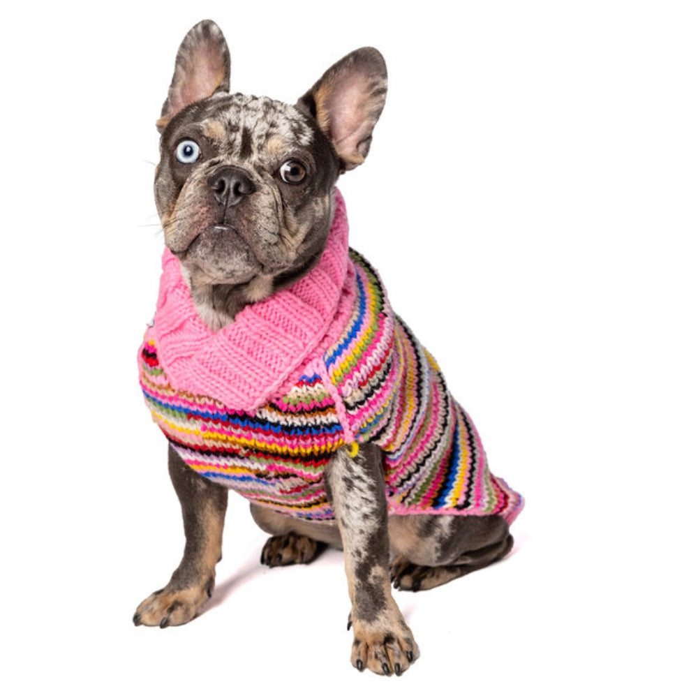 Chilly Dog Pink Multi Color Sweater Medium