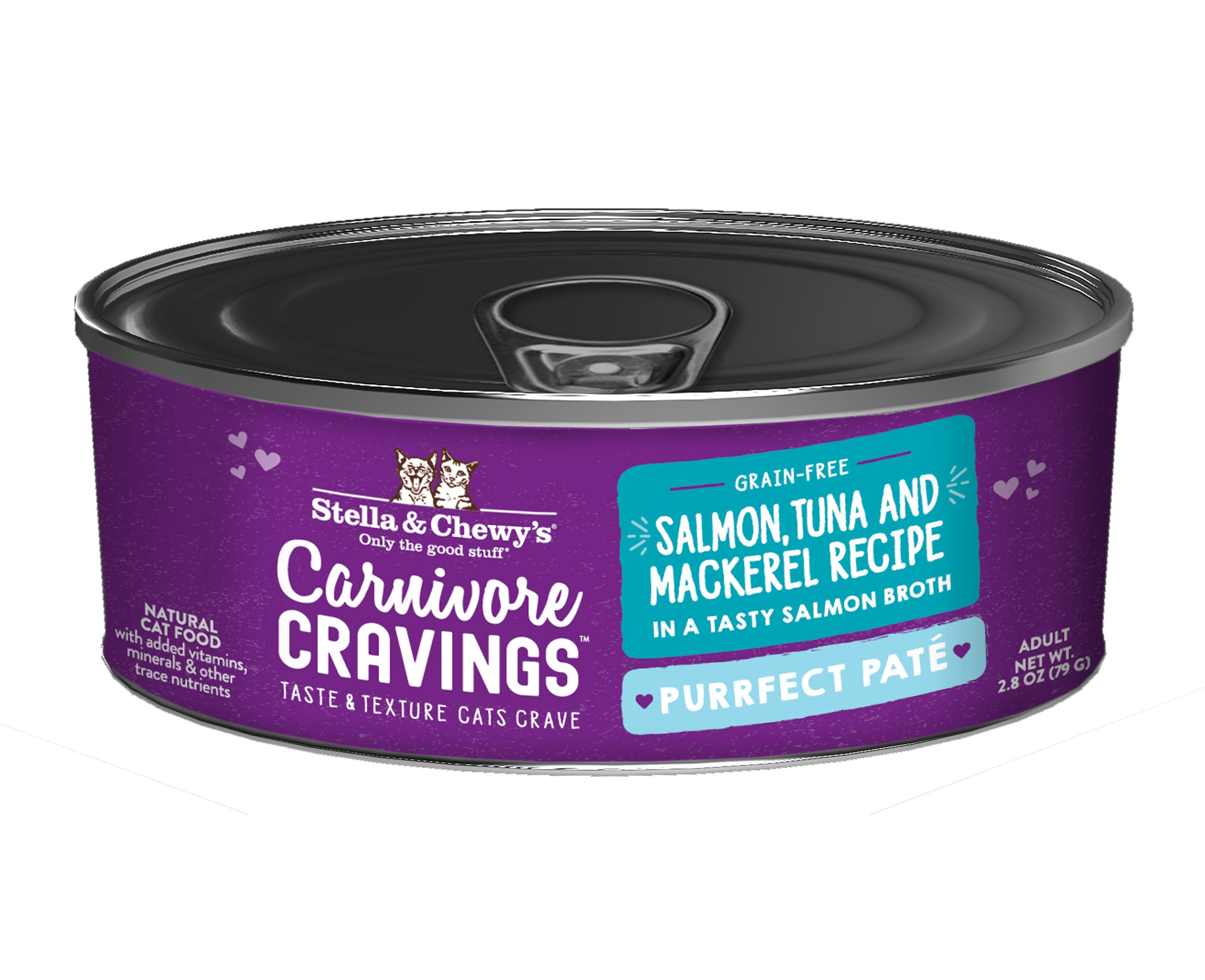 S&C CAT CRAVINGS SALM/TUNA/MACK PATE 2.8OZ CAN