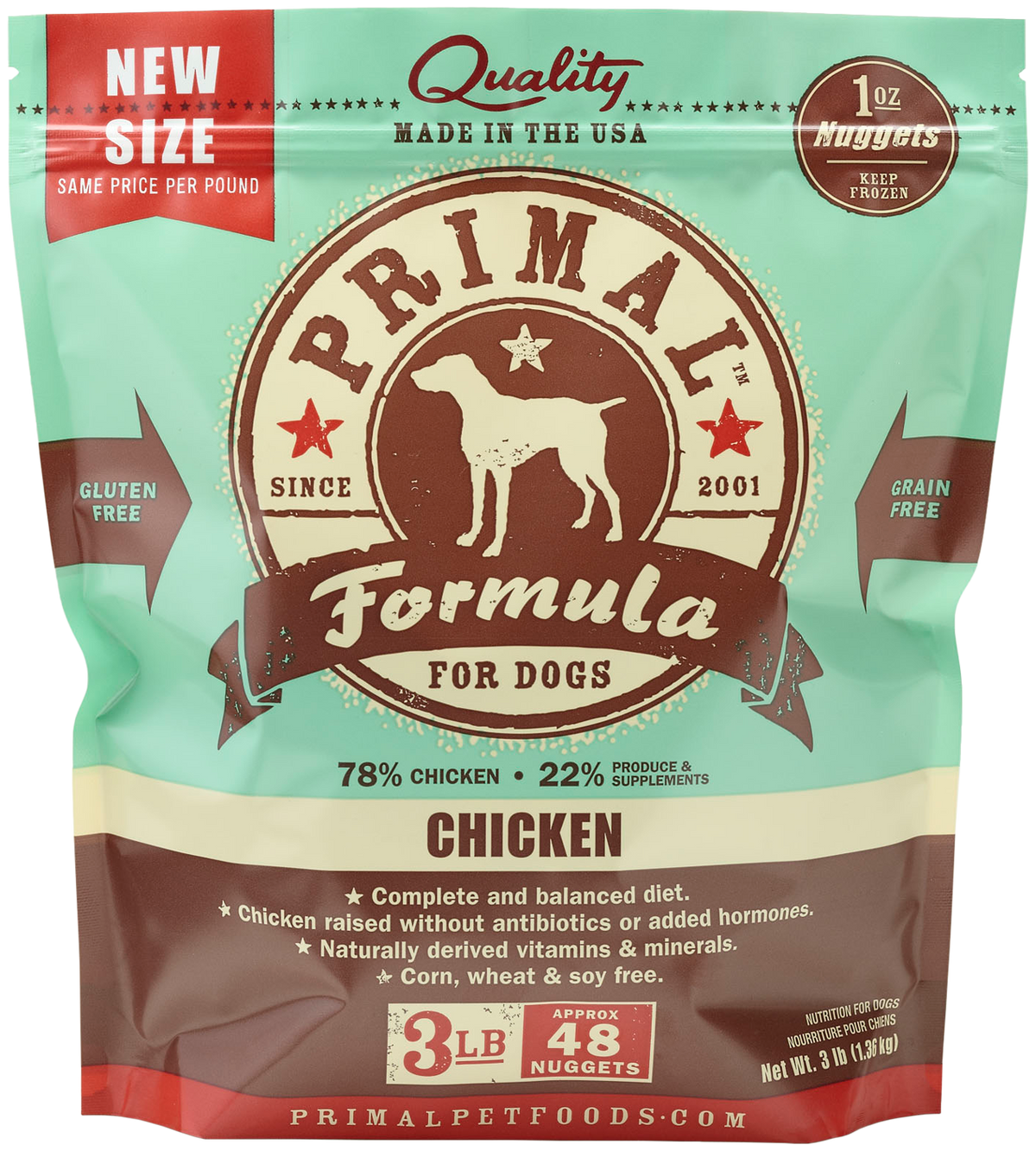 Primal Raw Chicken 3 lb