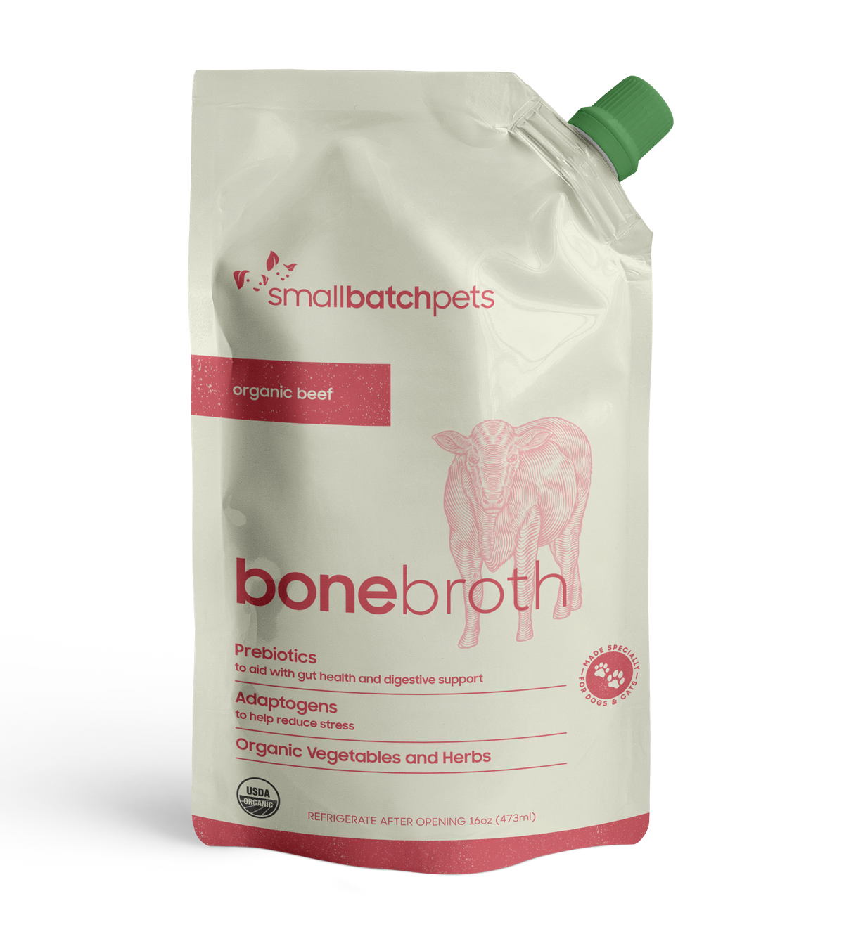 Smallbatch Organic Beef Bone Broth 16 oz