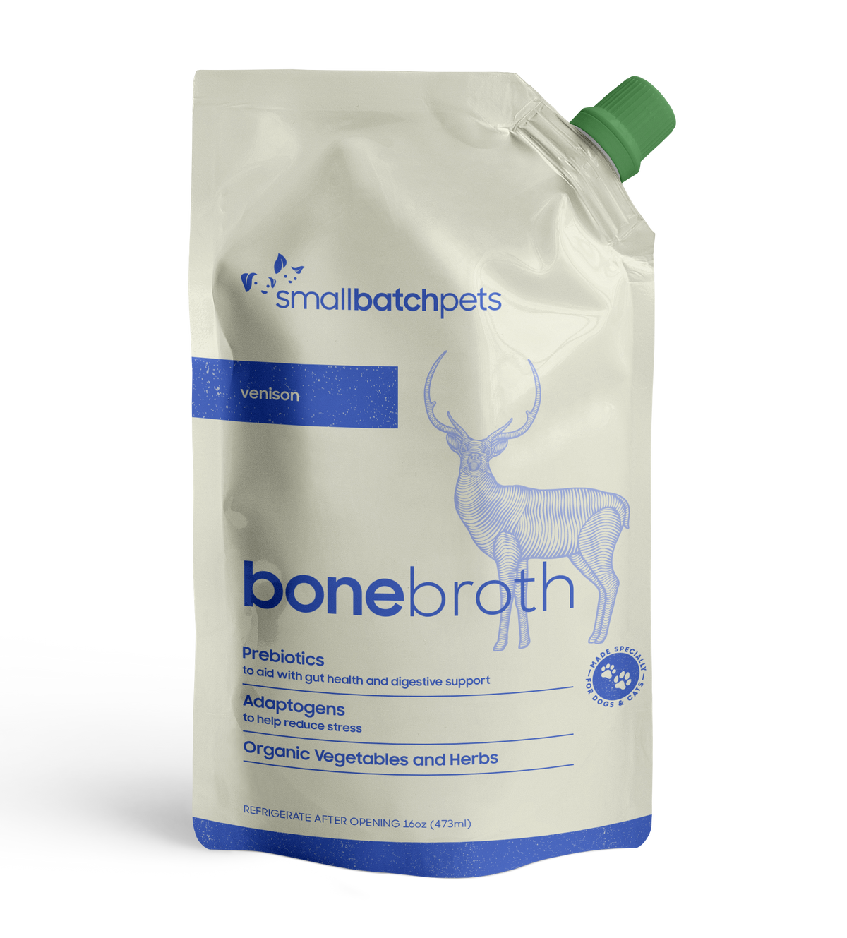Smallbatch Organic Venison Bone Broth 16 oz