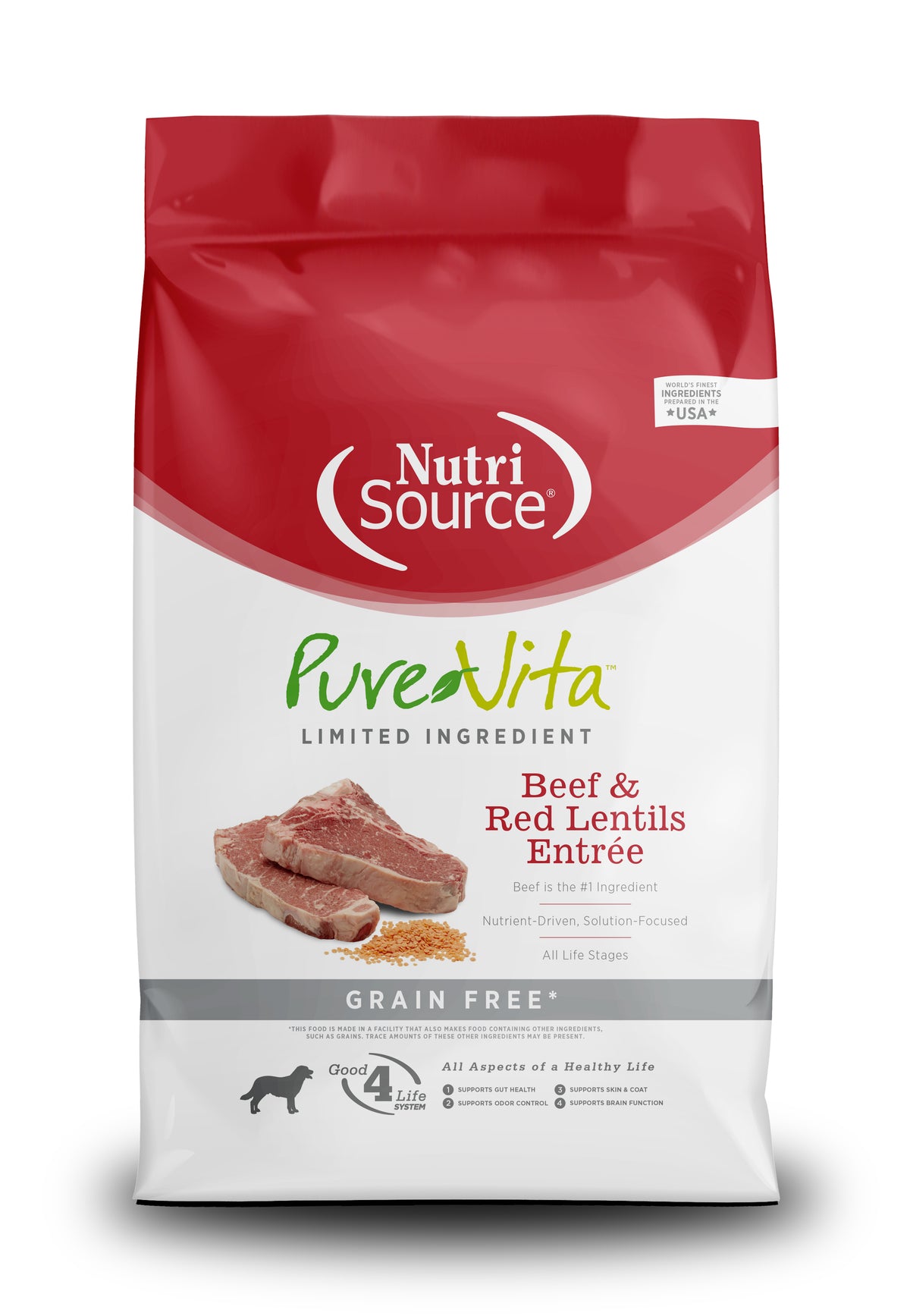 Pure Vita GF Beef &amp; Lentil 25 lb