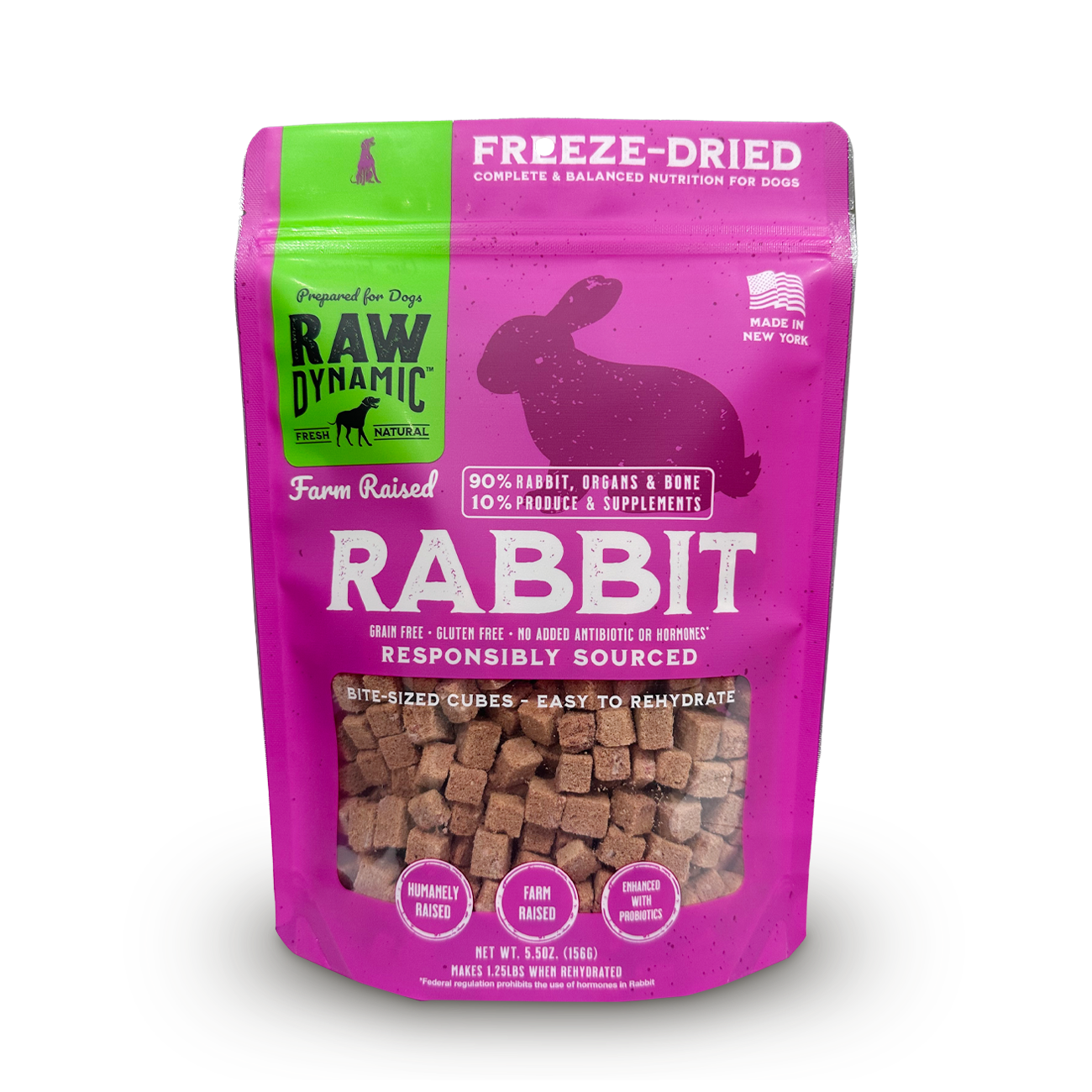 RAW DYNAMIC RABBIT FREEZE DRIED 5.5OZ