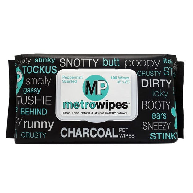Metro Paws Wipes Charcoal 100 ct