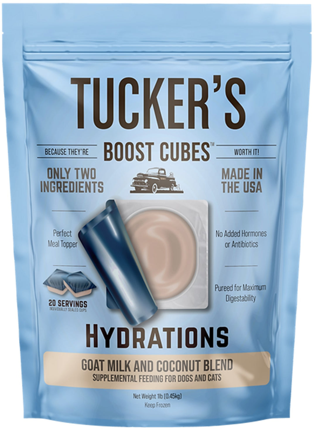 TUCKERS DOG BOOST CUBES GOAT MILK COCONUT FROZEN 1LB