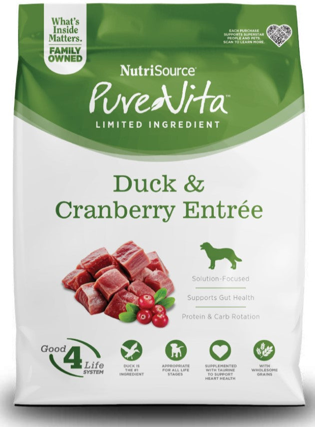 PURE VITA DOG DUCK CRANBERRY 25LB