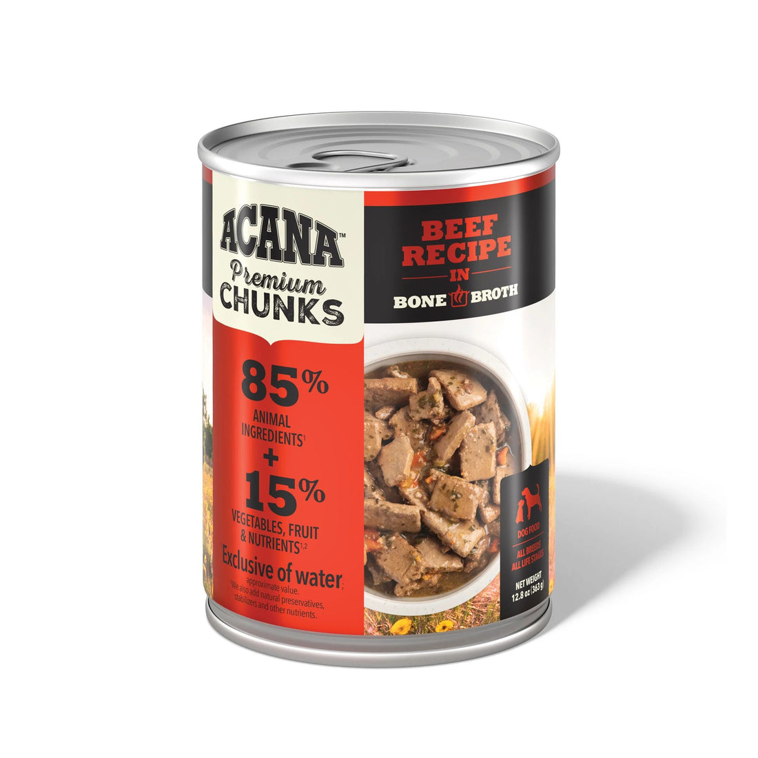 ACANA BEEF IN BONE BROTH 12.8OZ CAN