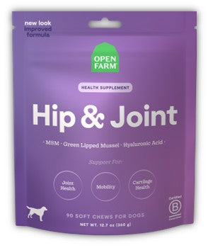 OPEN FARM DOG HIP JOINT CHEWS POUCH 90CT