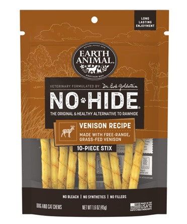 Earth Animal No Hide Venison Stix 10 pk