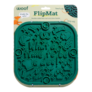 WOOF DOG FLIPMAT GREEN