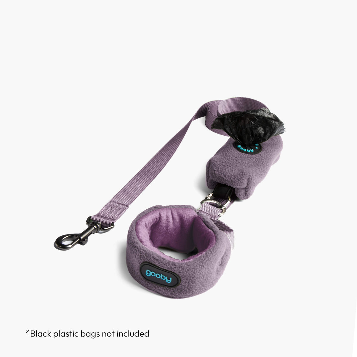 Gooby Fleece Leash Set Lavender 4 ft
