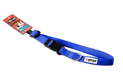 Blue GoGo nylon dog collar, medium