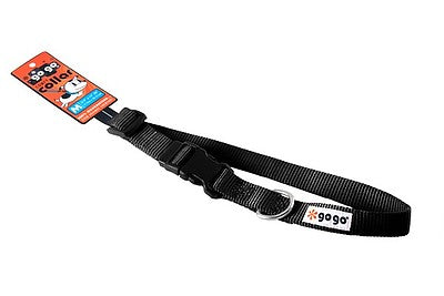 Black GoGo nylon dog collar, large