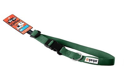 Hunter green GoGo nylon dog collar, large