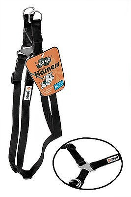 Black GoGo nylon step-in dog harness, small