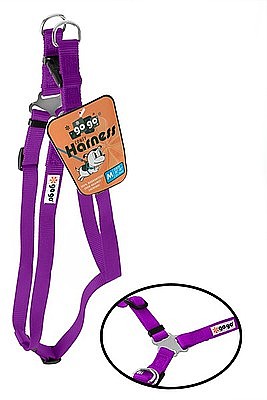 Purple GoGo nylon step-in dog harness, medium